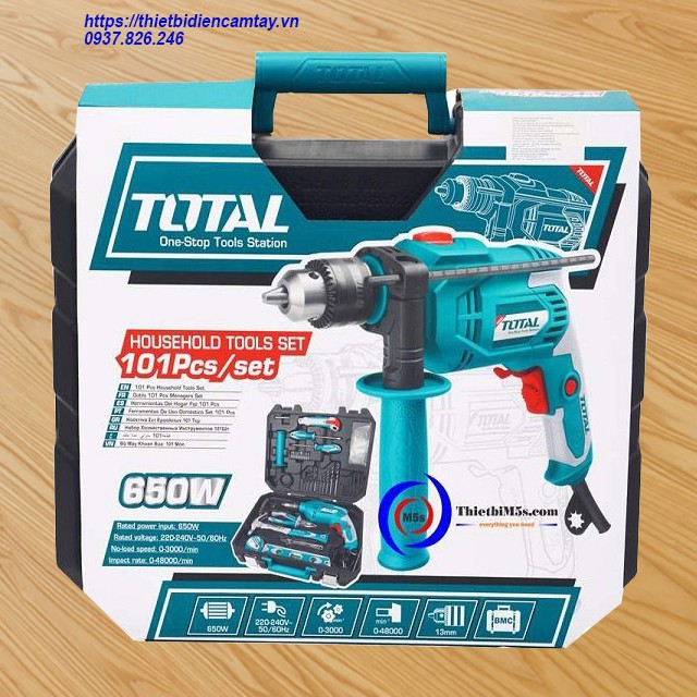Bộ máy khoan bê tông 101 món Total THKTHP1012E