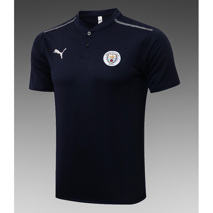 Áo Thun polo 2022 Manchester City Màu Xanh Đen Dành Cho Nam