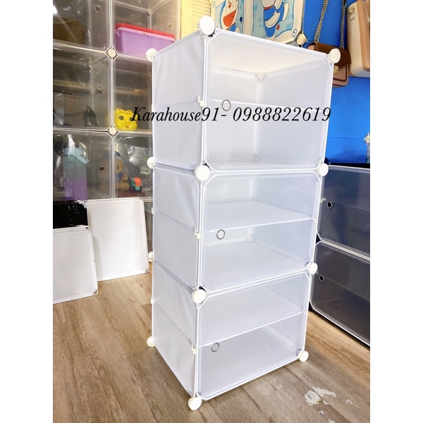 Tủ giày ghép thông minh 6 ngăn chia ô để được 12 đôi giày dép