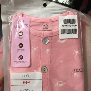 Combo bộ cài thẳng và body 6-9m cho bé