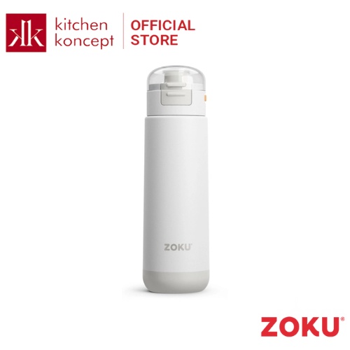 Bình Nước Thể Thao Nắp Bật Zoku 500ml - Đen/Trắng