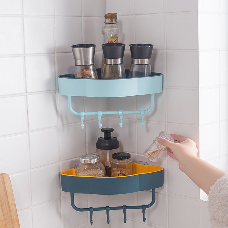 Kệ góc tam giác để đồ dán tường nhà tắm nhà bếp đa năng