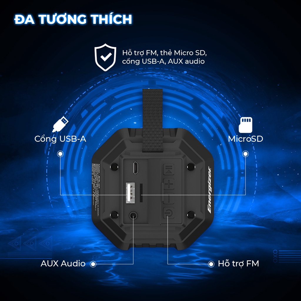 Loa Bluetooth Energizer BTS-104 [CHÍNH HÃNG PHÂN PHỐI VN, BẢO HÀNH 24 THÁNG]