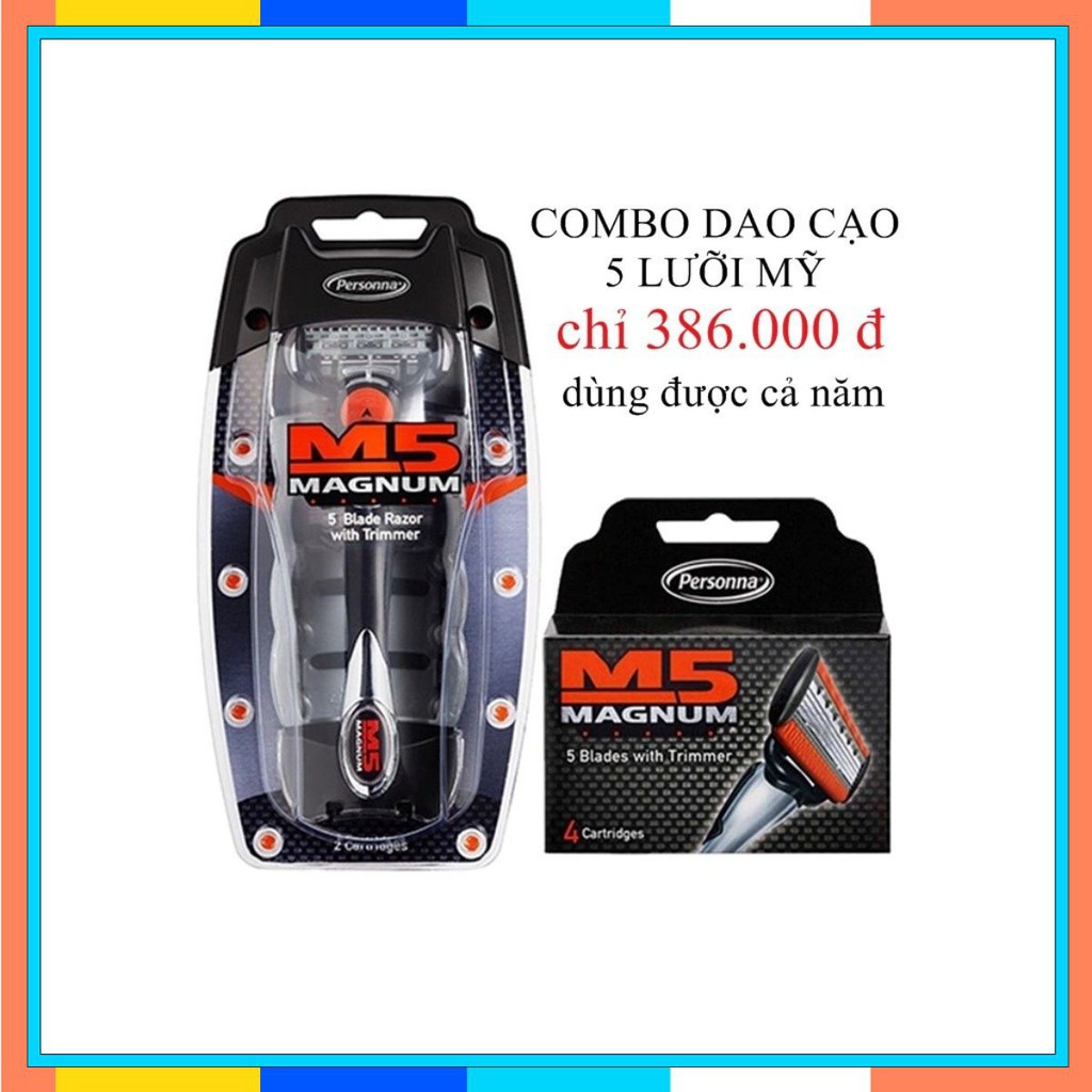 [Nhập chính hãng Mỹ] DAO CẠO RÂU 5 LƯỠI cạo cực êm