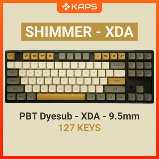 Keycap Shimmer 9.5mm PBT profile XDA in dyesub 127 nút cho bàn phím cơ layout 108/104/98/87/84/75/68/64/61
