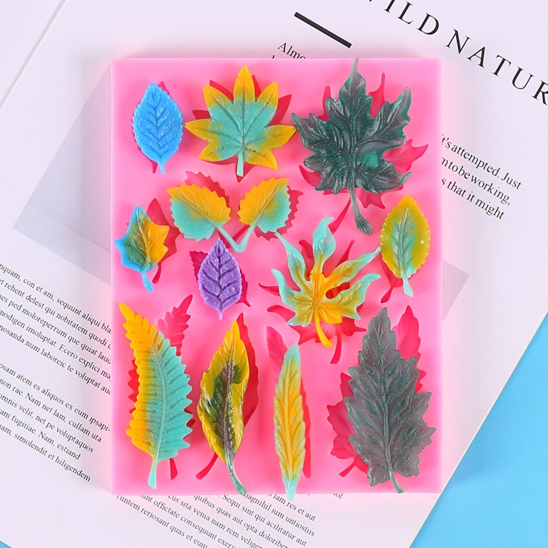 Khuôn Silicone Làm Lủng Lẳng Thủ Công Hình Lá Phong Cho Gia Đình