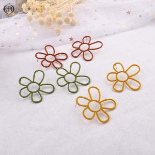 DDFI - Korea Forest style Openwork Flower Sweet Simple Fashion Individuality Exaggeration Earrings G4A06