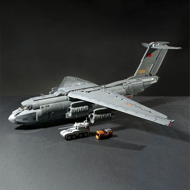 Đồ chơi Lắp ráp Máy Bay Chở hàng Xian Y-20, Enlighten 23013 Transport Aicraft, Xếp hình thông minh