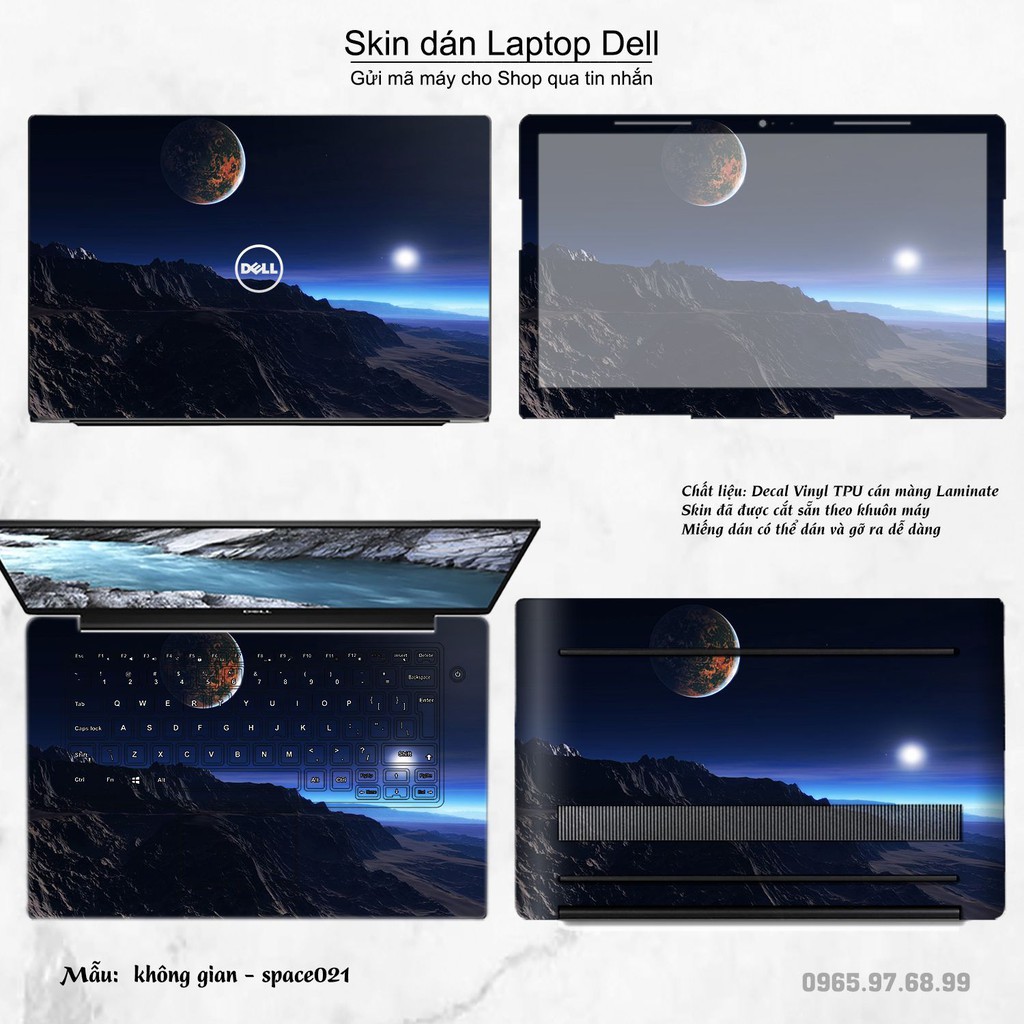 Skin dán Laptop Dell in hình không gian nhiều mẫu 4 (inbox mã máy cho Shop)