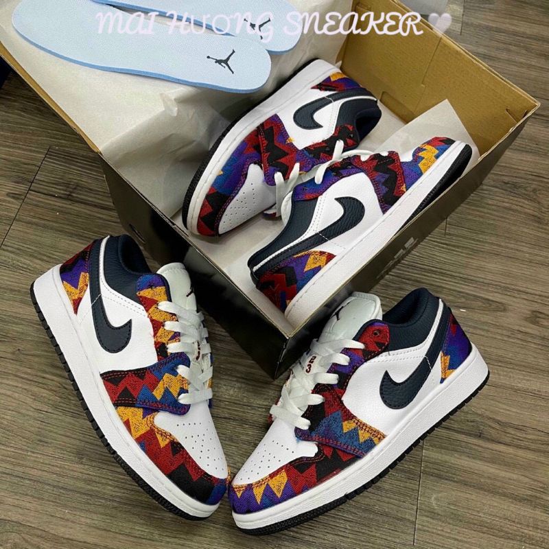 Giày Jordan thổ cẩm  ,  giày thể thao nam nữ sneaker jd1 full hộp