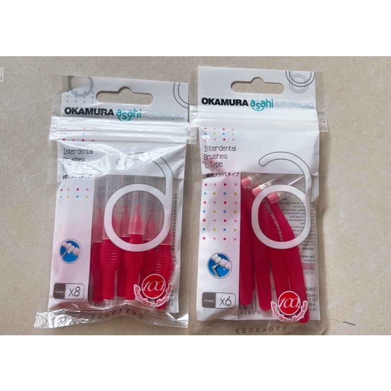 OKAMURA BÀN CHẢI KẼ RĂNG ASAHI HÌNH L NHẬT BẢN NIỀNG RĂNG