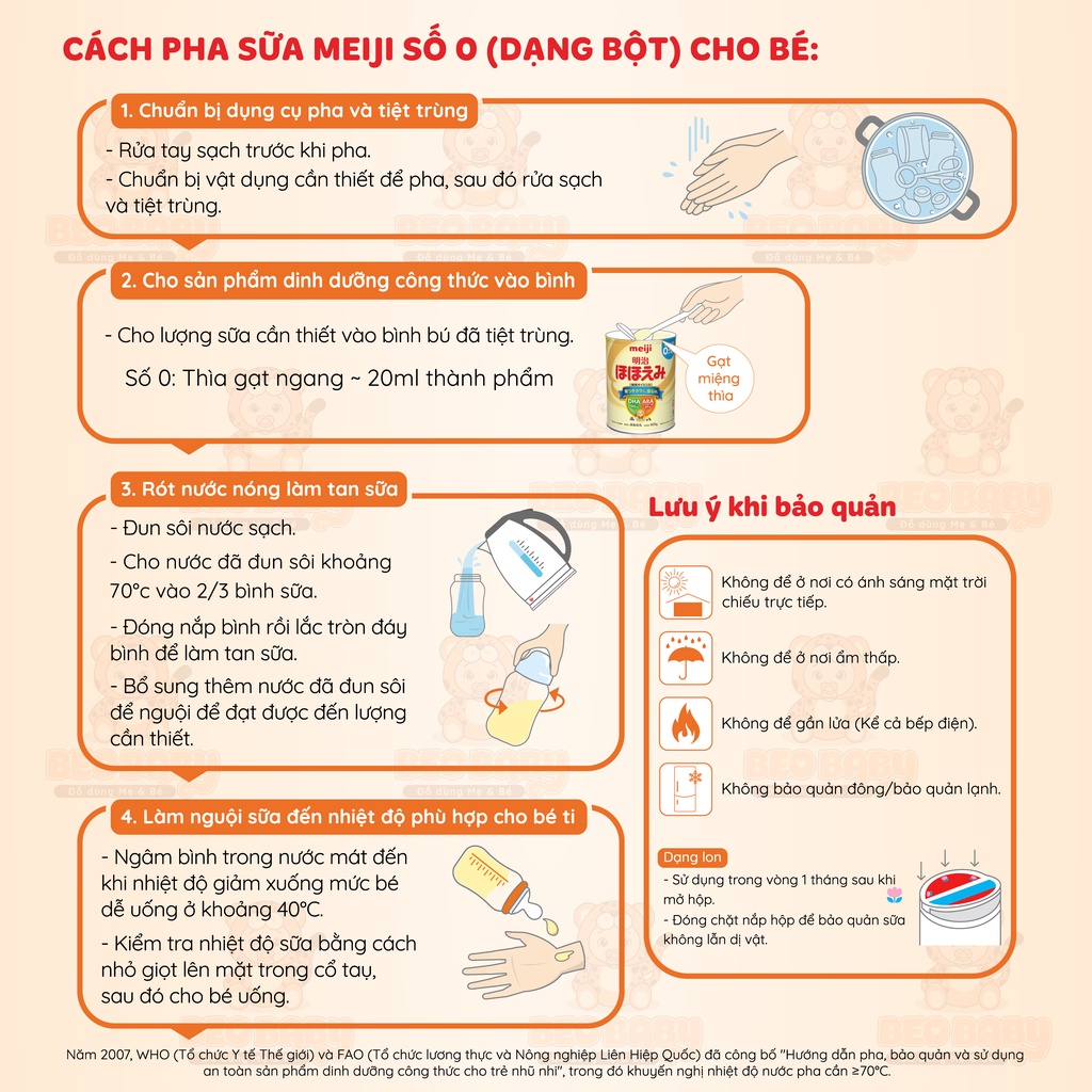 Set 2 Lon Sữa MEIJI Số 0 Nội Địa Nhật Bản
