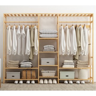 SP0612 Tủ treo quần, khung tre mẫu lớn 149x30x165, bảo hành 1 năm
