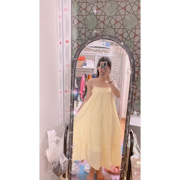 Đầm maxi 2s dáng xòe thiết kế xu hướng hiện nay