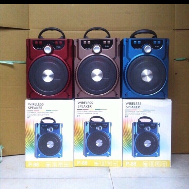 Loa Bluetooth hát karaoke xách tay P89,tặng kèm micro có dây