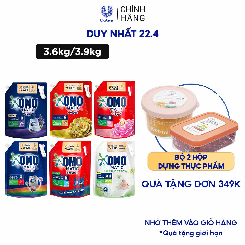 Túi nước giặt OMO Matic 3,6kg
