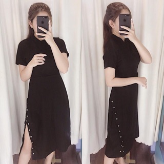 Đầm xẻ tà cách điệu