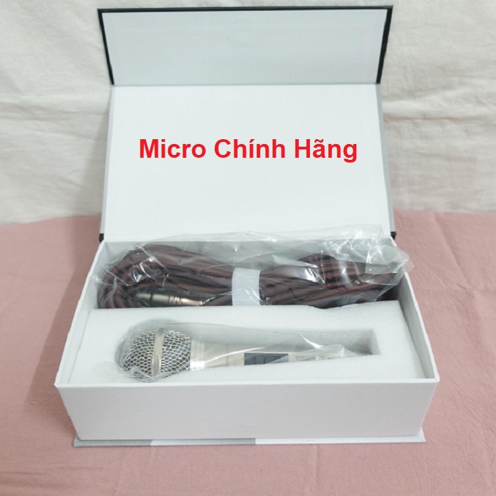 Micro TOMAHAWK Chuyên Hát Karaoke, Made In Japan, Dây Dài 6m, Hút Giọng - Hát Nhẹ - Chống Hú - Khung INOX Chắc Chắn