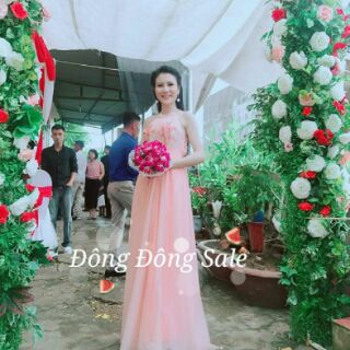 Đầm dự tiệc hồng cam