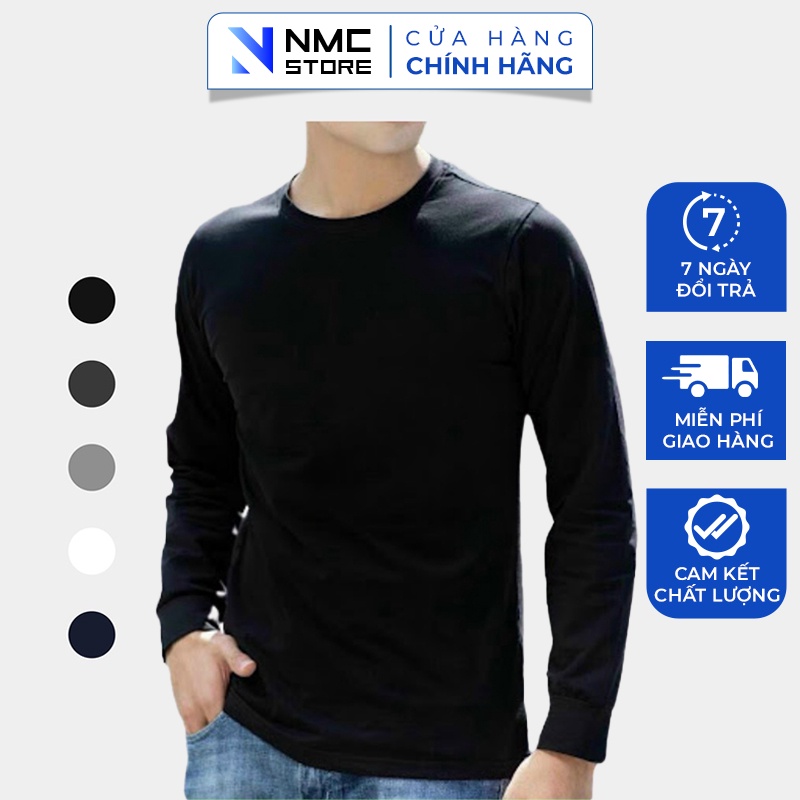 Áo thun nam dài tay NMC STORE chất liệu cotton cao cấp nhiều màu