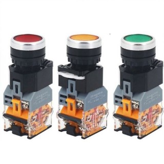 Nút nhấn có đèn tự giữ LA38 phi 22 điện áp 24VDC và 220VAC