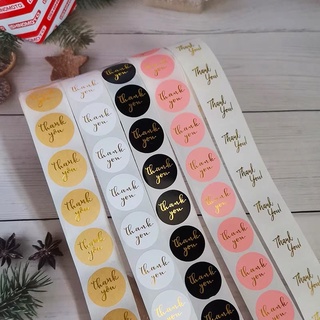Combo 20 miếng tem sticker thank you pink - thiết kế mới