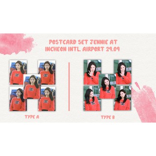 Postcard set jennie at incheon intl. airport 29/9