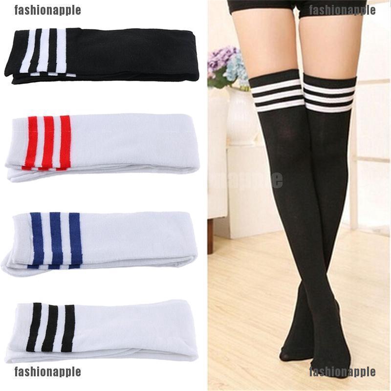 Tất Cotton Dài Qua Gối Thiết Kế Xinh Xắn Cho Nữ