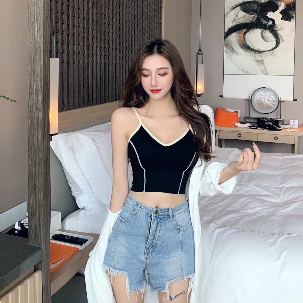 Áo Lót Bra, Áo Tập Bra Thể Thao Len Tăm Cotton 2 Dây Không Gọng Dáng Chữ U Siêu Hot Có Đệm Nâng Ngực 2088 | BigBuy360 - bigbuy360.vn