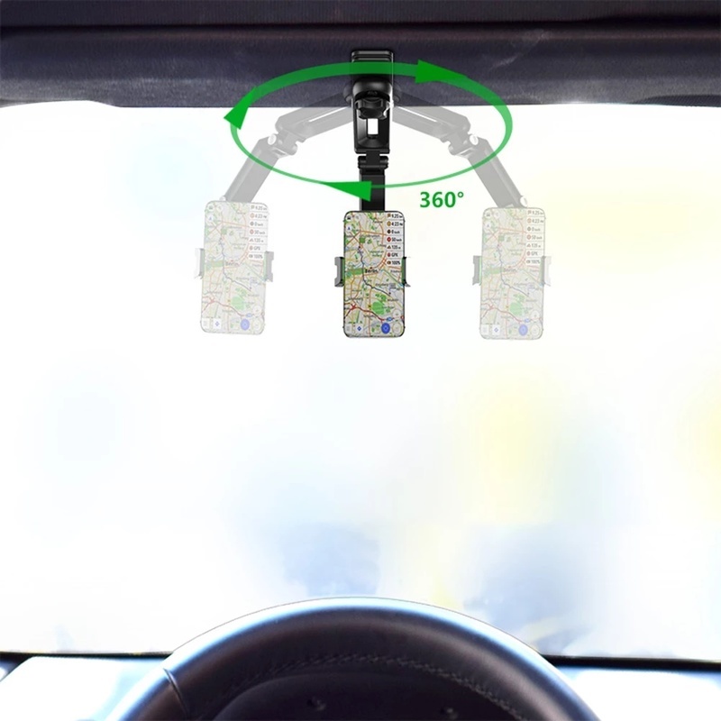 1080° Giá Đỡ Điện Thoại/GPS Thông Dụng Có Thể Xoay Tròn Cho Xe Hơi