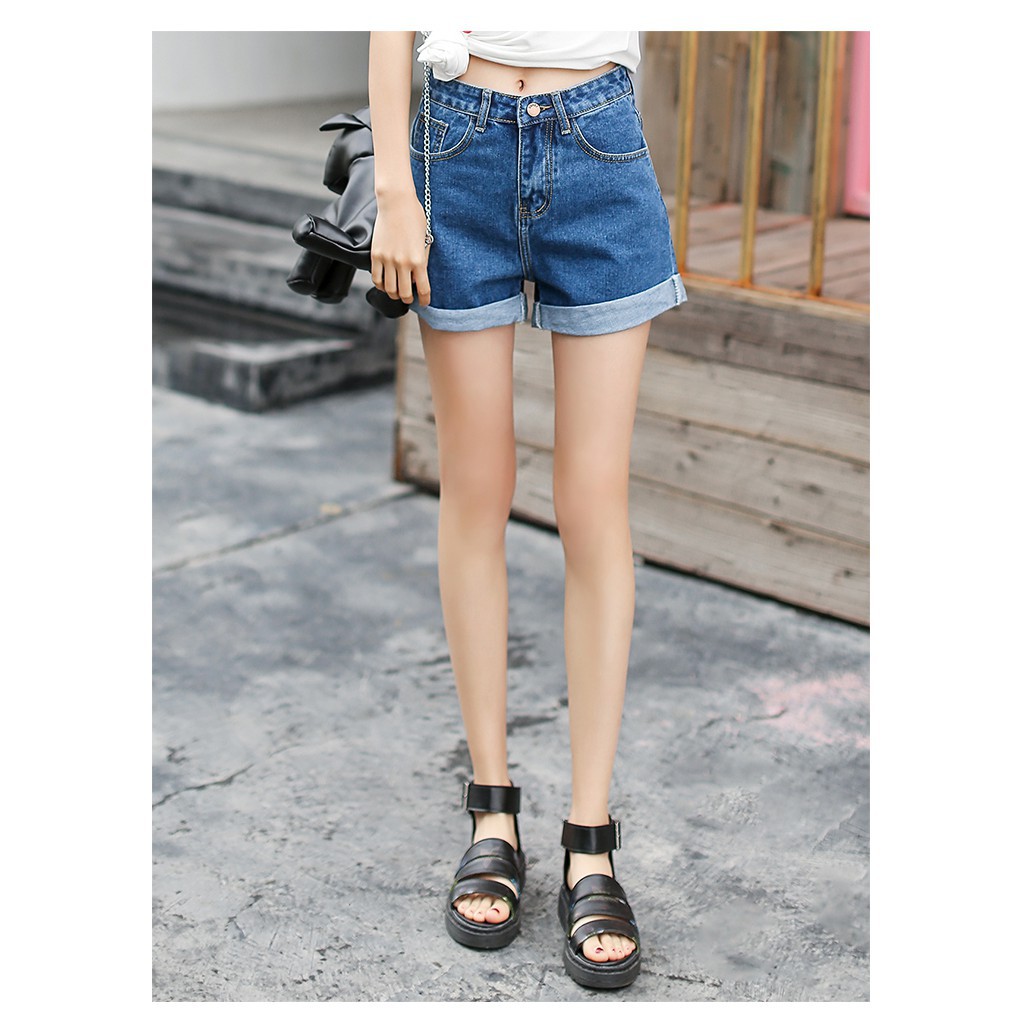 SUXI Quần short denim thời trang cho nữ