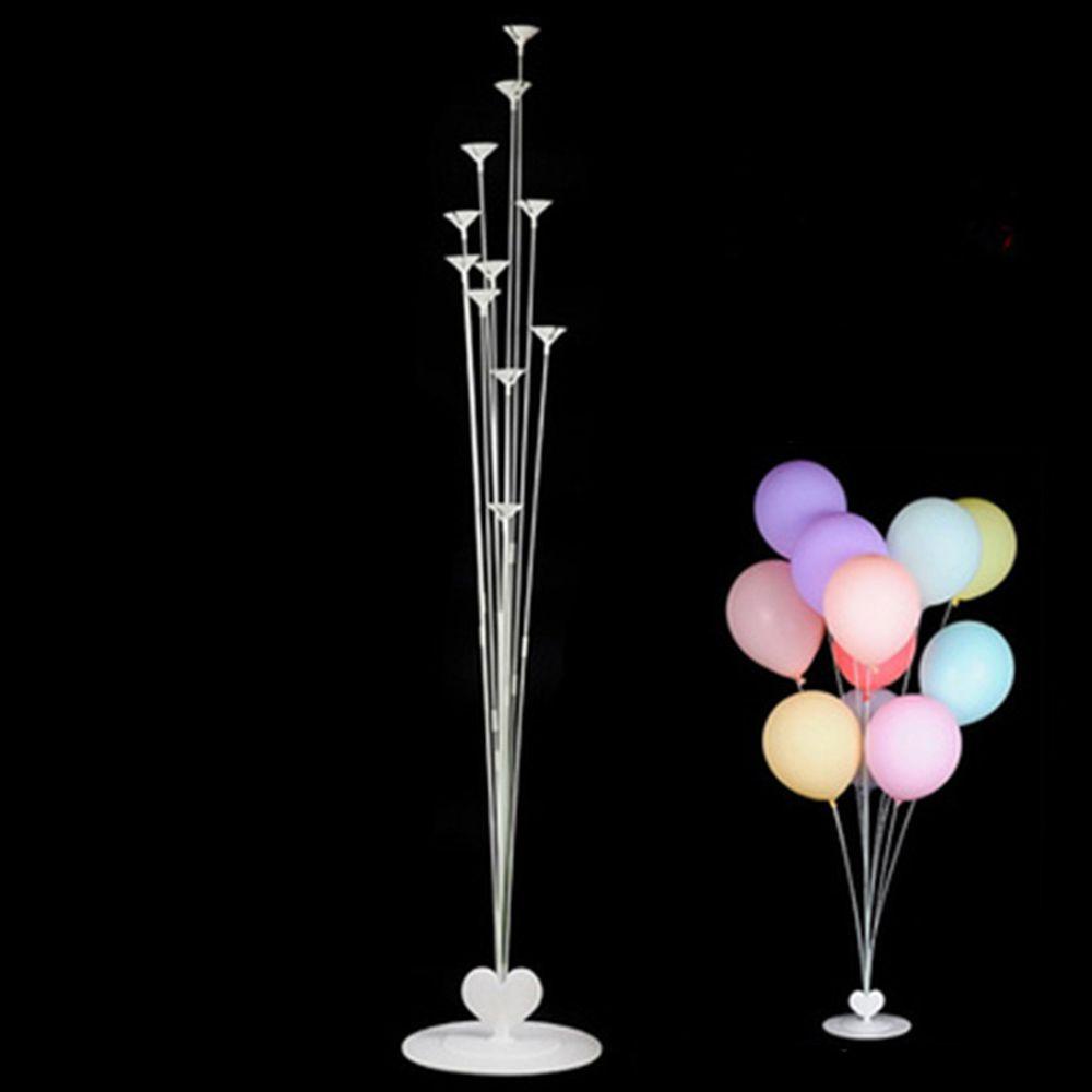 Bộ Giá Đỡ 11 Ống Bong Bóng Trái Tim Trang Trí Tiệc Cưới / Sinh Nhật