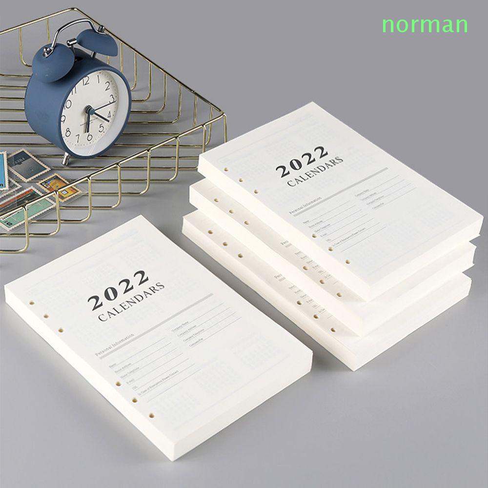 Trang giấy rời 6 lỗ xỏ khổ A5 dạng lịch 2022 dùng để làm sổ tay/lên kế hoạch theo ngày tháng tiện dụng