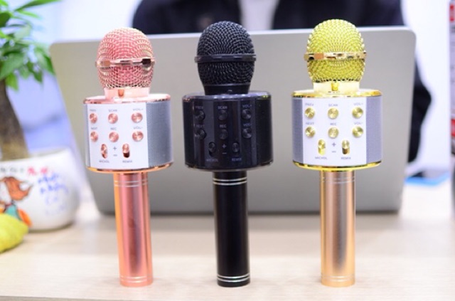 Micro karaoke Bluetooth WS - 858 Hàng loại 1 cao cấp - chính hãng