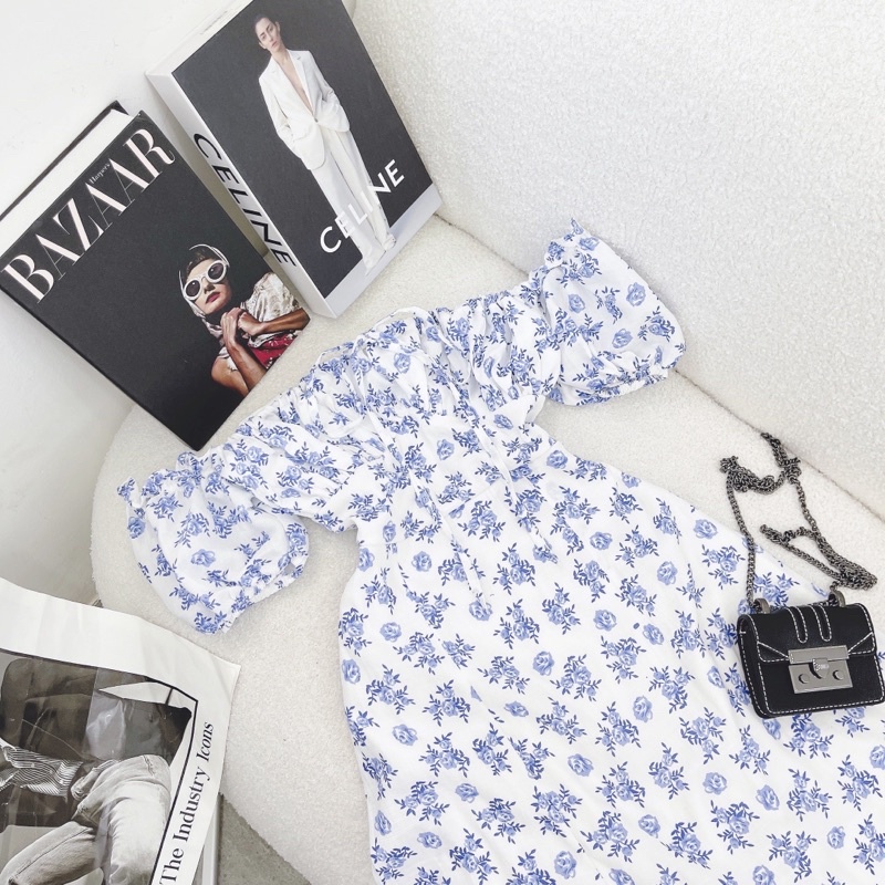 ĐẦM HOA ĐẮP CHÉO RÚT HÔNG