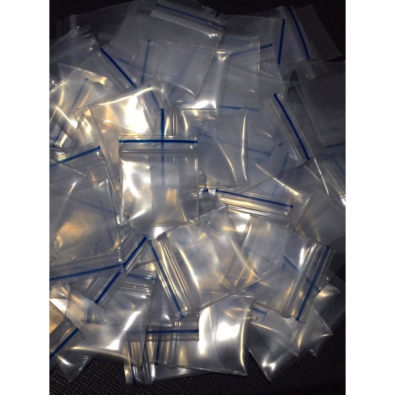 Combo-100 cái túi zip mini đựng đá quy 2x2cm, 2,5x2,5cm, 3x3cm,3,5x4,5cm