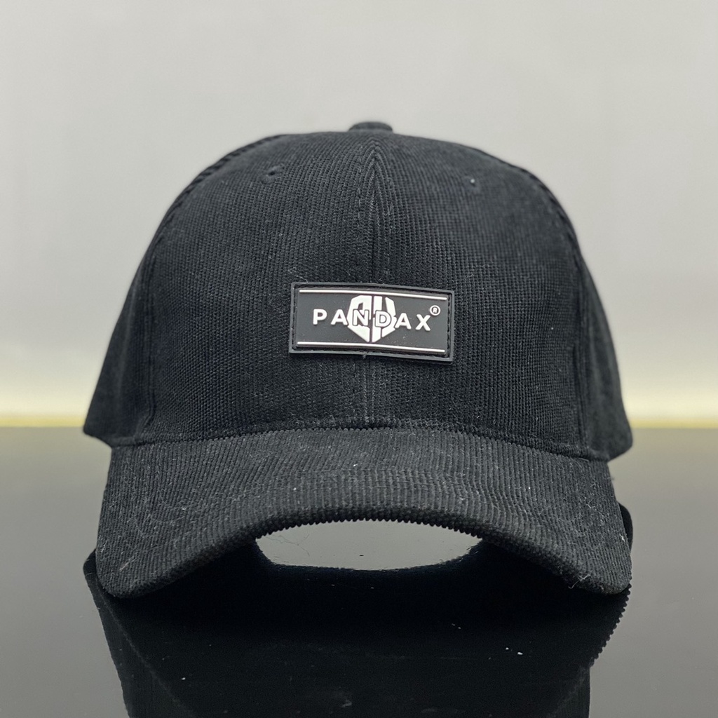 Mũ lưỡi trai đen local brand unisex PANDAX Cap freestyle chất vải nhung tăm