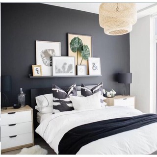 5m x 45cm Decal dán tường có sẵn keo - nền đen mặt nhám