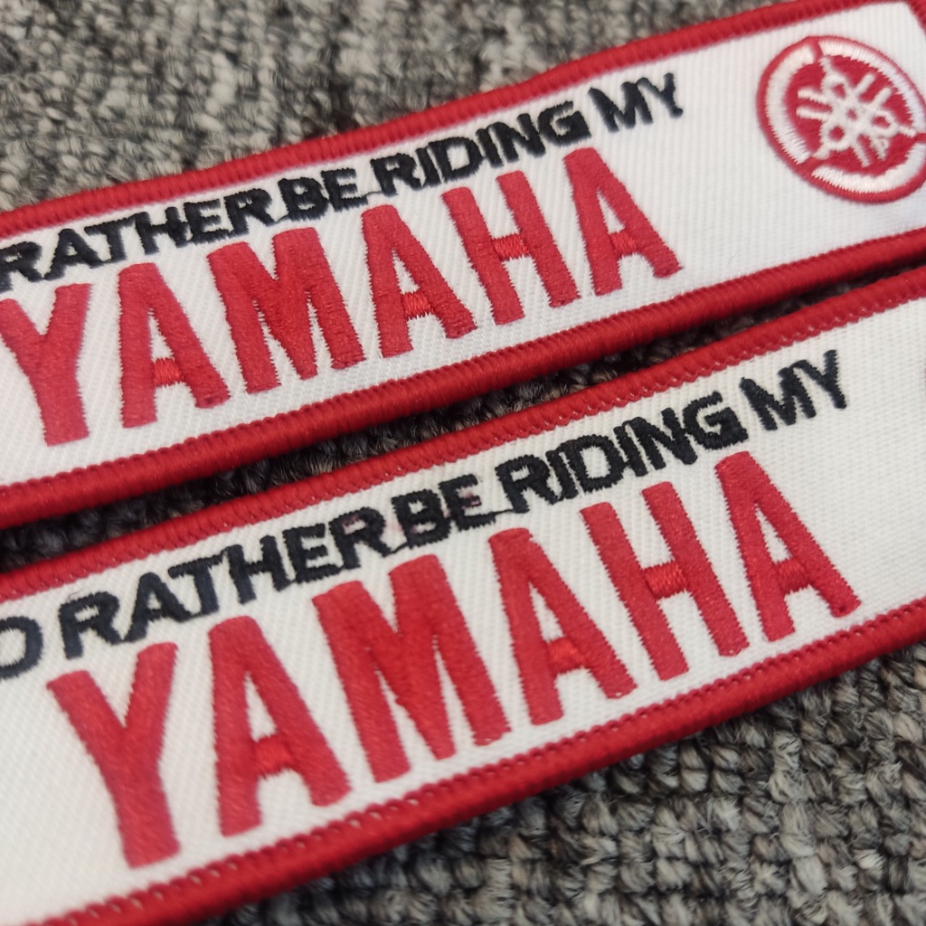Móc chìa khóa vải thêu hình Yamaha 13x3cm giá rẻ