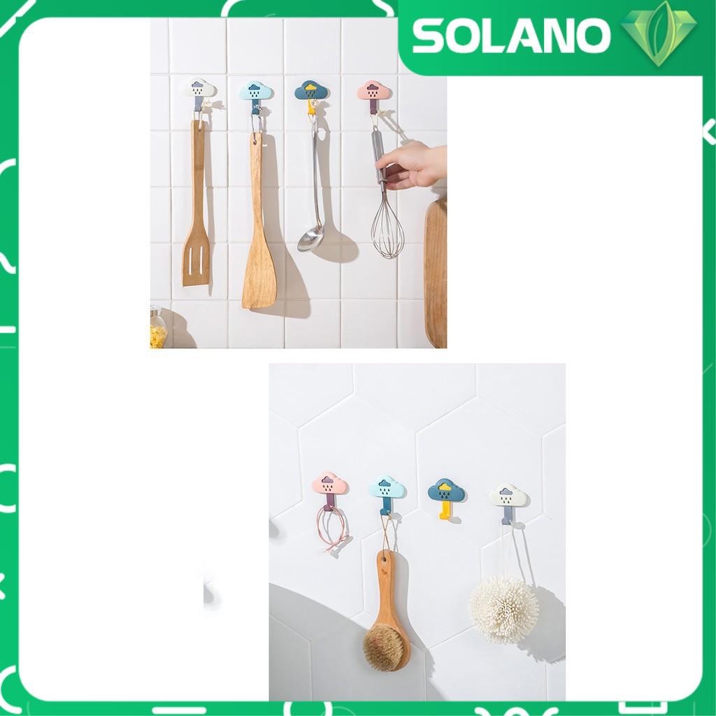 Móc dán tường SOLANO móc treo dán tường hình đám mây nhiều màu dính tường siêu chắc HG-001215