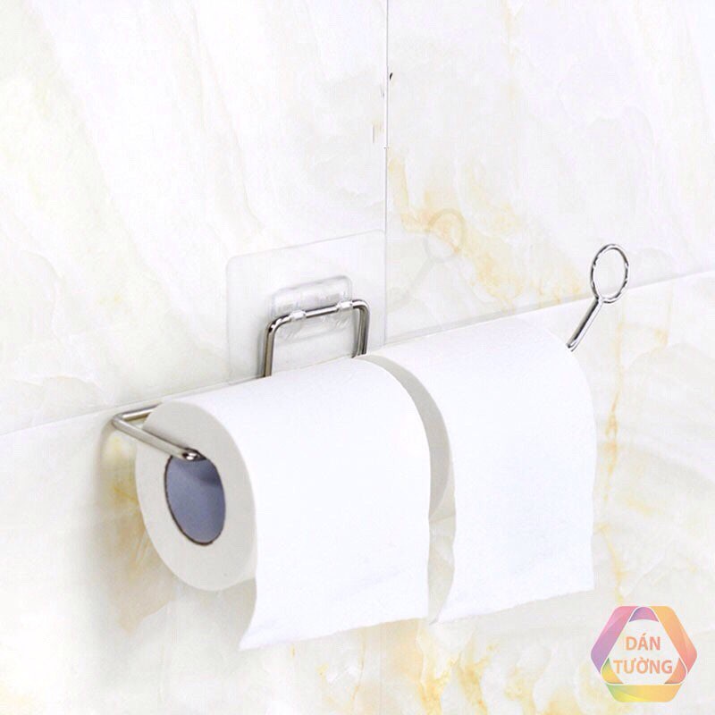 Móc Inox Treo Giấy Vệ Sinh, Thanh Inox Treo Giấy Vệ Sinh Khăn Lau Nhà Bếp Dán Tường Siêu Chắc