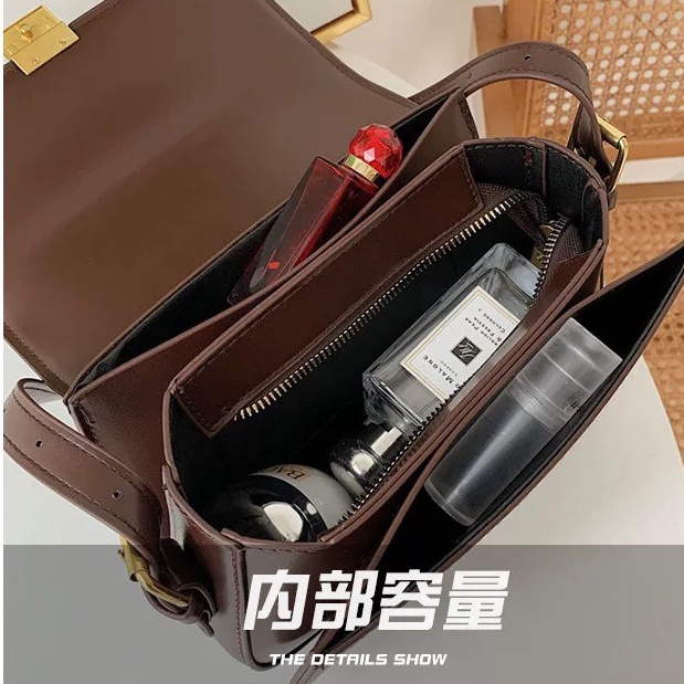 Túi kẹp nách, đeo chéo da trơn nữ khóa vuông lạ mắt 2022 AL29