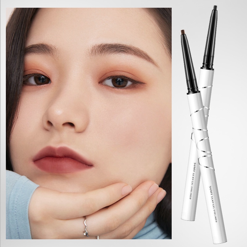 Bút Kẻ Mắt Dạng Gel SVMY 2mm Màu Đen / Nâu Siêu Mỏng Mềm Mại Chống Thấm Nước Dễ Sử