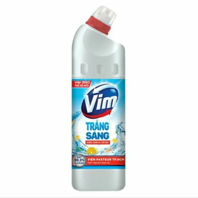 Gel tẩy bồn cầu Vim trắng sáng hương chanh sả dịu mát 880ml.