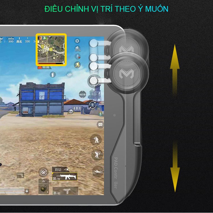 Tay cầm chơi game iPad Taplet SIDOTECH Memo AKPad 6K  Autotap chơi PUBG/FreeFire/ROS sáu ngón siêu nhạy máy tính bảng