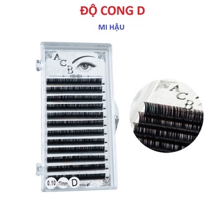 Mi  ACB Độ Cong D,Chất Mi Silk Hàn Đen,Mềm, Dễ Bắt Keo, Nối Classic, Volume,Tập Nối,Hộp,khay Lông Mi _Phụ Liệu Mi Hậu