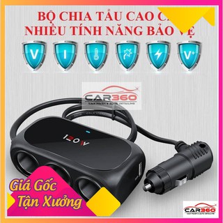 ⚡️FREESHIP TQ⚡️ Bộ chia tẩu thuốc 3 cổng + 2 USB Cao Cấp WT - D23
