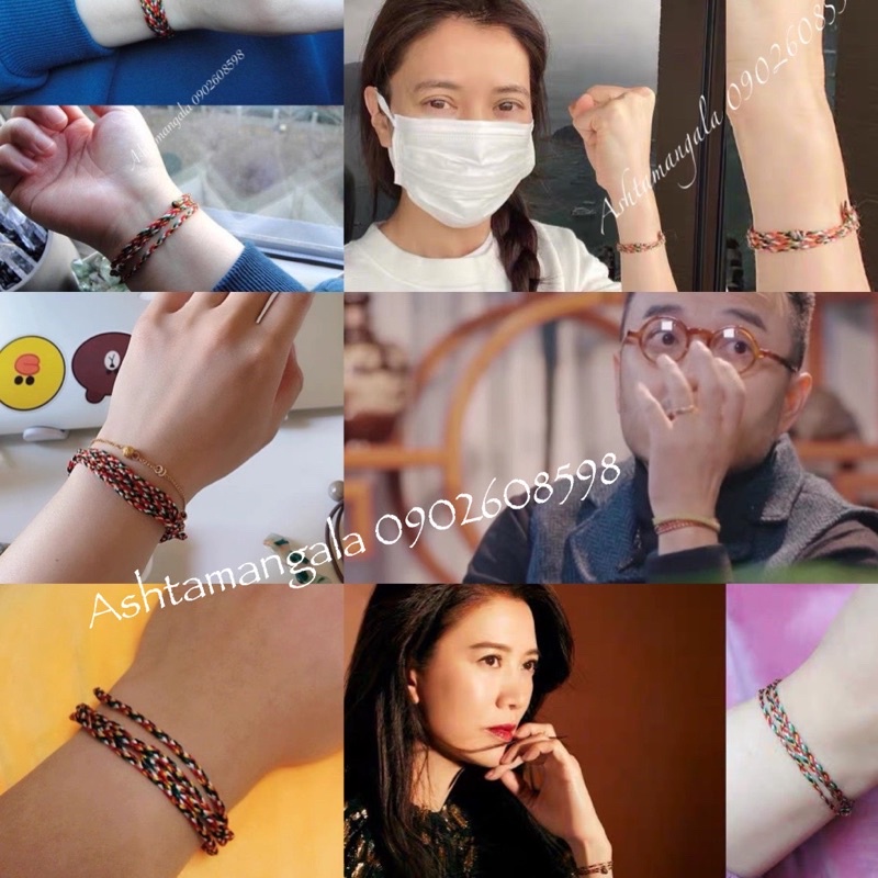 Bó 45mm Dây chỉ ngũ sắc tây tạng làm vòng tay