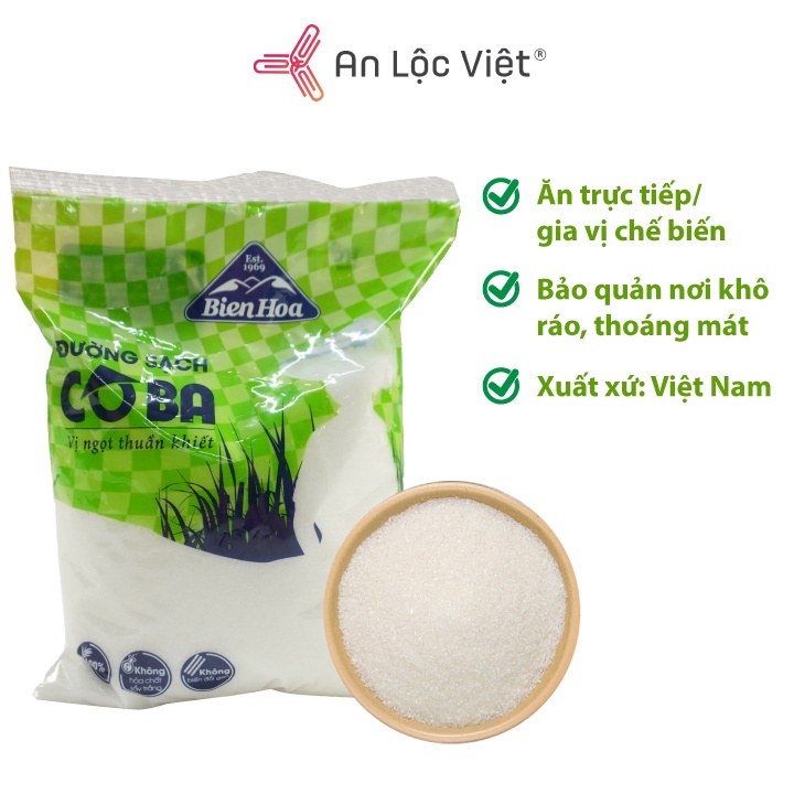 Gói 1KG Đường phèn trắng Cô Ba Biên Hòa thương hiệu được tin dùng của tập đoàn TTC