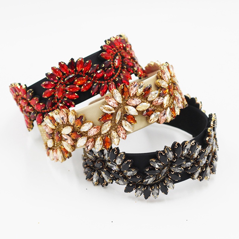 Flgo Băng Đô Cài Tóc Đính Đá Pha Lê Nhiều Màu Hình Chữ S Phong Cách Baroque Phương Tây Sang Trọng Dành Cho Nữ Đi Tiệc Tù
